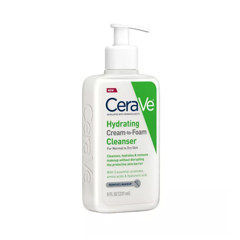 Cerave Hydrating Cream-to-Foam Cleanser For Normal To Dry Skin  355ml